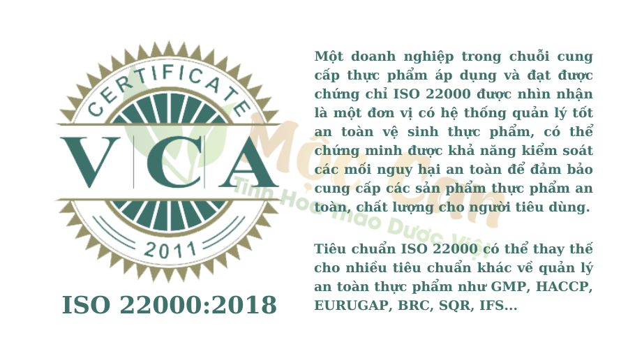NHÀ MÁY SẢN XUẤT TRÀ MỘC CAN ĐẠT CHỨNG NHẬN ISO 22000:2018 1 NHÀ MÁY SẢN XUẤT TRÀ MỘC CAN ĐẠT CHỨNG NHẬN ISO 22000:2018 1
